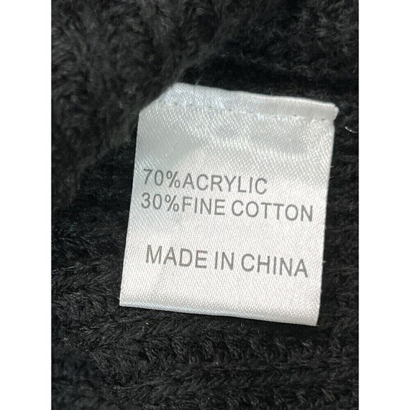 Seek The Label Womens Black Knit V Neck Sleeve Embellished Sweater Top Size XS - Picture 5 of 6